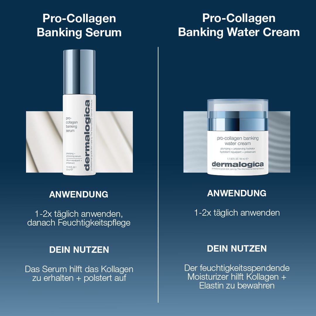 Die Pro-Collagen Banking Water Cream von Dermalogica spendet intensive Feuchtigkeit und unterstützt den Erhalt von Kollagen für glattere, festere Haut.
