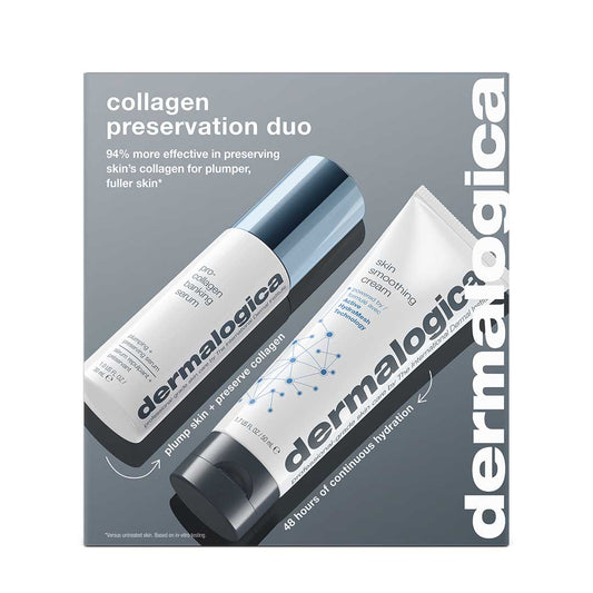 Kollagen Preservation Duo: Serum und Creme schützen vor Hautalterung, stärken das Kollagen und versorgen die Haut 48 Stunden mit intensiver Feuchtigkeit.